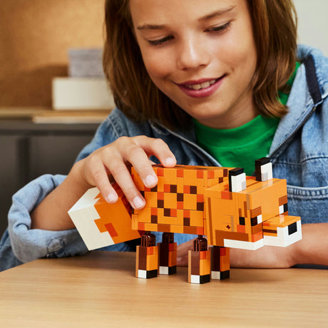 Lego minecraft de vos kinderkamer decoratie en dieren speelgoed voor kinderen - 21588