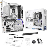 Asrock z890 pro rs wifi white socket 1851 moederbord (wit, raid, 2.5 gb-lan, wi-fi 6e, bt, sound, atx)