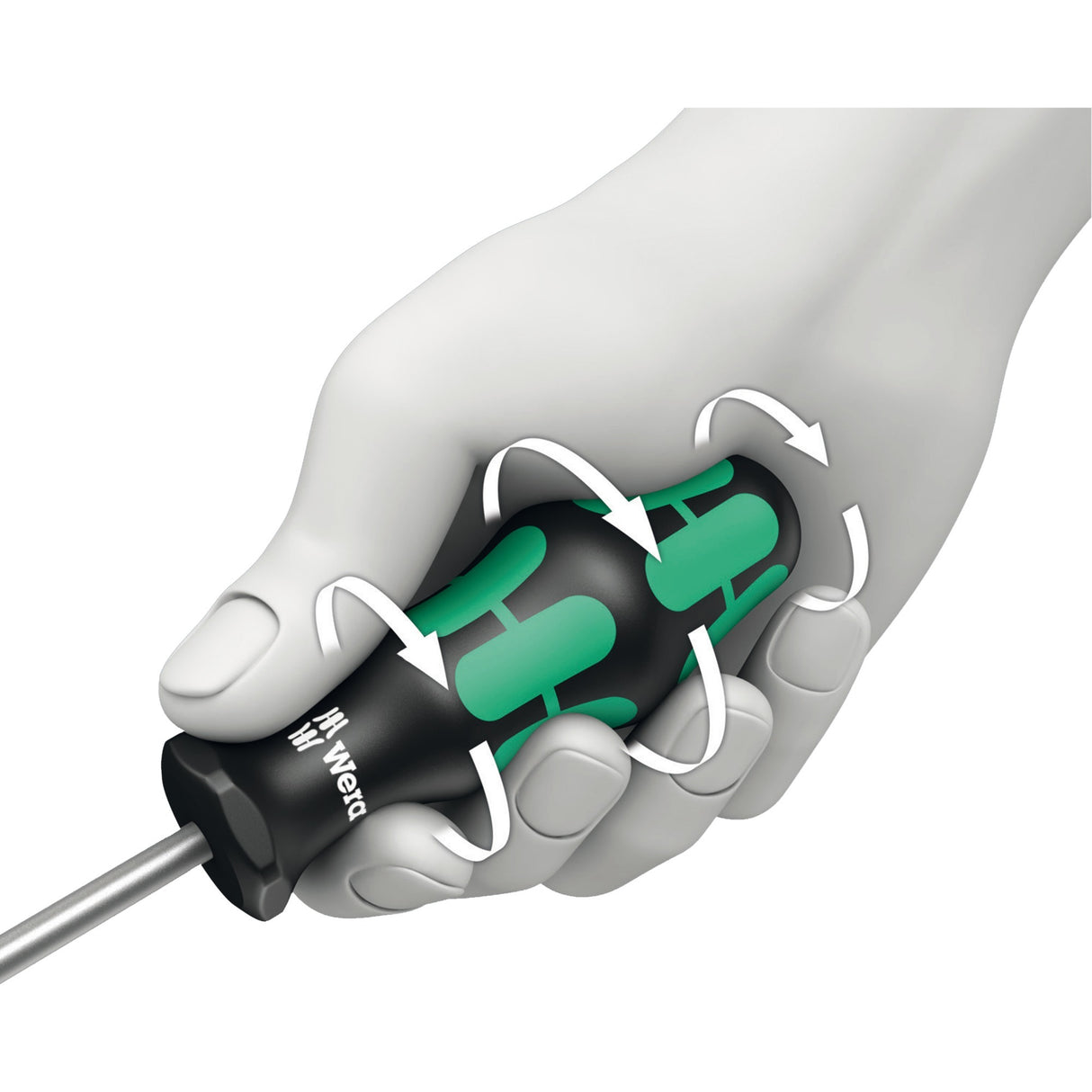 Wera 334 6 schroevendraaierset kraftform plus (zwart groen, 6-delig)
