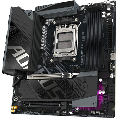 Gigabyte b850m aorus elite wifi6e socket am5 moederbord (zwart, raid, 2.5gb-lan, wi-fi 6e, bt, sound, µatx)