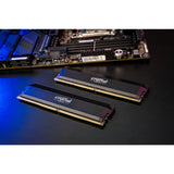 Crucial 64 gb ddr5-6000 (2x 32 gb) dual-kit werkgeheugen (zwart, cp2k32g60c40u5b, pro oc, xmp 3.0, expo)