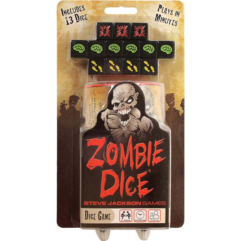 Steve jackson games zombie dice dobbelspel (engels, 2 - 8 spelers, 10 - 20 minuten, vanaf 10 jaar)
