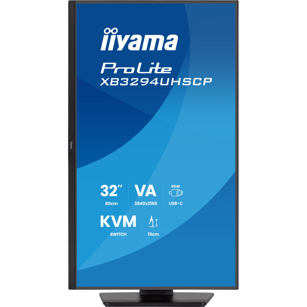 Iiyama prolite xb3294uhscp-b1 31.5 4k ultra hd monitor (zwart, 1x displayport, 2x hdmi, 3x usb-c, 2x usb-a)