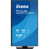 Iiyama prolite xb3294uhscp-b1 31.5 4k ultra hd monitor (zwart, 1x displayport, 2x hdmi, 3x usb-c, 2x usb-a)