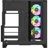 Thermaltake view 390 air midi tower behuizing (zwart | 2x usb-a | 1x usb-c | tempered glass)