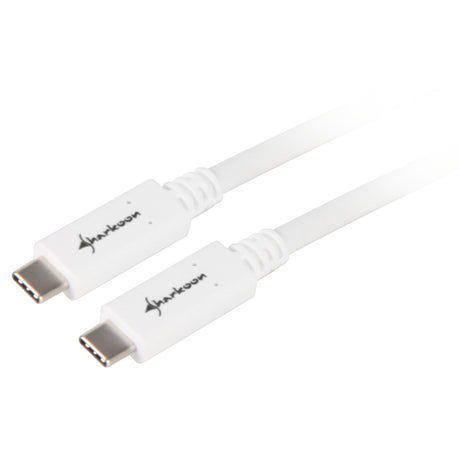 Sharkoon usb-c 3.2 > usb-c kabel (wit, 0,5 meter )