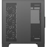 Xyz pc gear tesseract a-rgb midi tower behuizing (zwart | 2x usb-a | 1x usb-c | rgb | tempered glass)