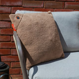Cozy una woolly 45 x 45 cm draadloos warmtekussen (lichtbruin, powerbank 5000 mah)