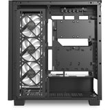 Sharkoon elite shark ca500 midi tower behuizing (zwart | 2x usb-a | 1x usb-c | rgb | tempered glass)