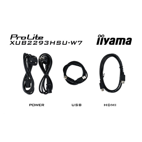 Iiyama prolite xub2293hsu-w7 21.5 monitor (wit (mat), hdmi, displayport, 2x usb-a)