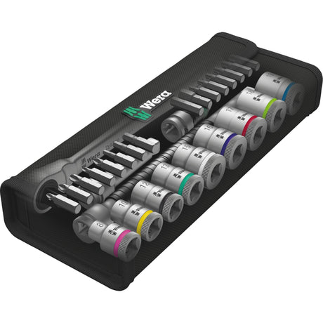 Wera 8100 sb 8 zyklop metal-ratelset, omschakelpal, 3 8 -aandrijving, metrisch , 29 -delig - 1 stuk(s) - 05004048001