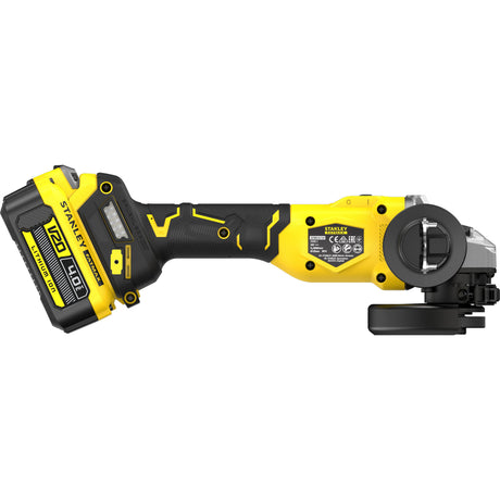 Stanley fatmax v20 18v haakse slijper 125mm (zwart geel, accu en oplader inbegrepen, met koffer)