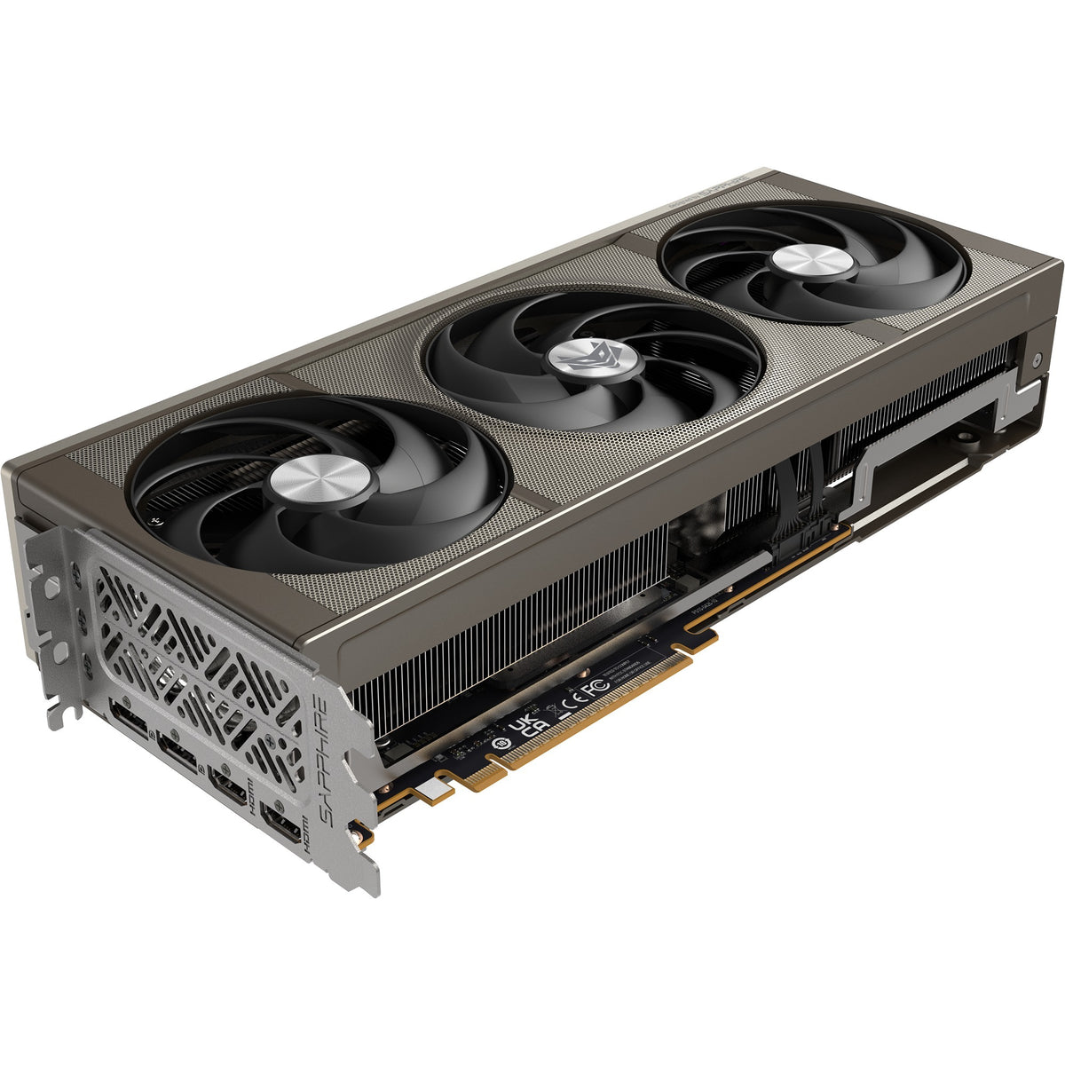 Sapphire radeon rx 9070 nitro+ gaming oc grafische kaart (grijs, 2x displayport, 2x hdmi, rdna4)