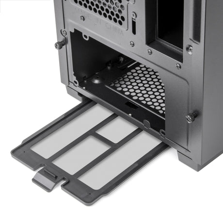 Silverstone cs382 mini tower behuizing (zwart | 2x usb-a | 1x usb-c)