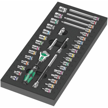 Wera 9700 tool rebel werkplaatswagen 1, 94-delig gereedschapswagen (zwart, incl. 4 schuimrubber inzetstukken met gereedschap)