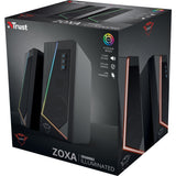 Trust gxt 609 zoxa rgb-verlichte speakerset pc-luidspreker (zwart, rgb led)