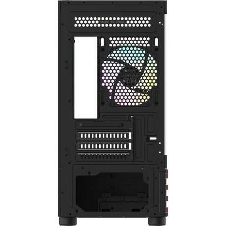 Thermaltake view 170 ws argb mini tower behuizing (zwart houtkleur | 2x usb-a | rgb | window)