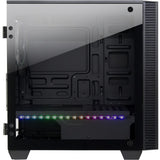 Inter-tech x-608 infinity micro midi tower behuizing (zwart | 1x usb-a | 1x usb-c | rgb | window)