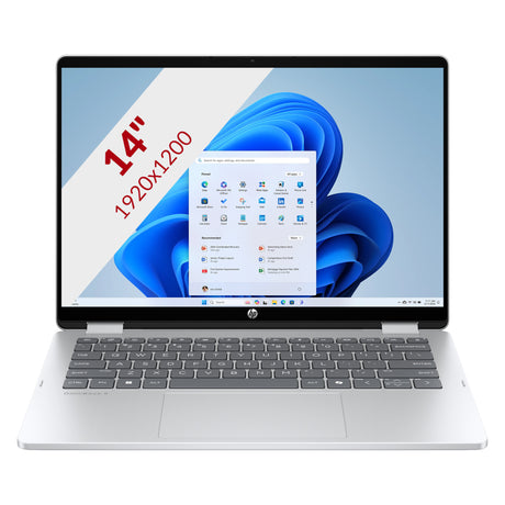 Hp omnibook 5 flip 2-in-1 14-fp0250ndx 14 laptop (zilver | core 5 120u | intel graphics | 8 gb | 512 gb ssd | touch)