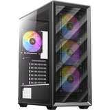 Antec ax85 argb midi tower behuizing (zwart | 2x usb-a | tempered glass)