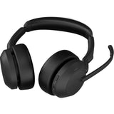 Jabra evolve2 55 - link390c ms stereo met oplaadhouder on-ear headset (zwart, stereo, microsoft teams, usb-c, link380c)