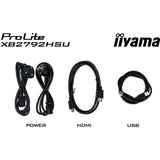Iiyama prolite xb2792hsu-b1 27 monitor (zwart (mat), 1x displayport, 1x hdmi, 2x usb-a, 120 hz)
