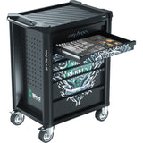 Wera 9700 tool rebel werkplaatswagen 1, 94-delig gereedschapswagen (zwart, incl. 4 schuimrubber inzetstukken met gereedschap)