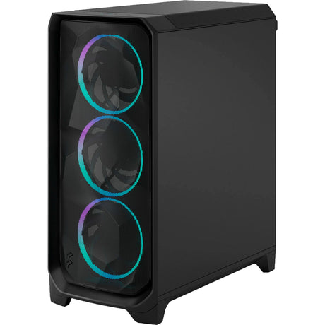 Fractal design meshify 3 rgb midi tower behuizing (zwart | 2x usb-a | 1x usb-c | rgb | tempered glass)