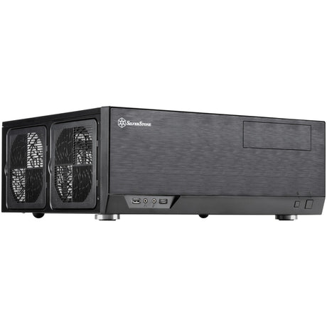 Silverstone sst-gd09b-c htpc behuizing (zwart | 1x usb-a | 1x usb-c)