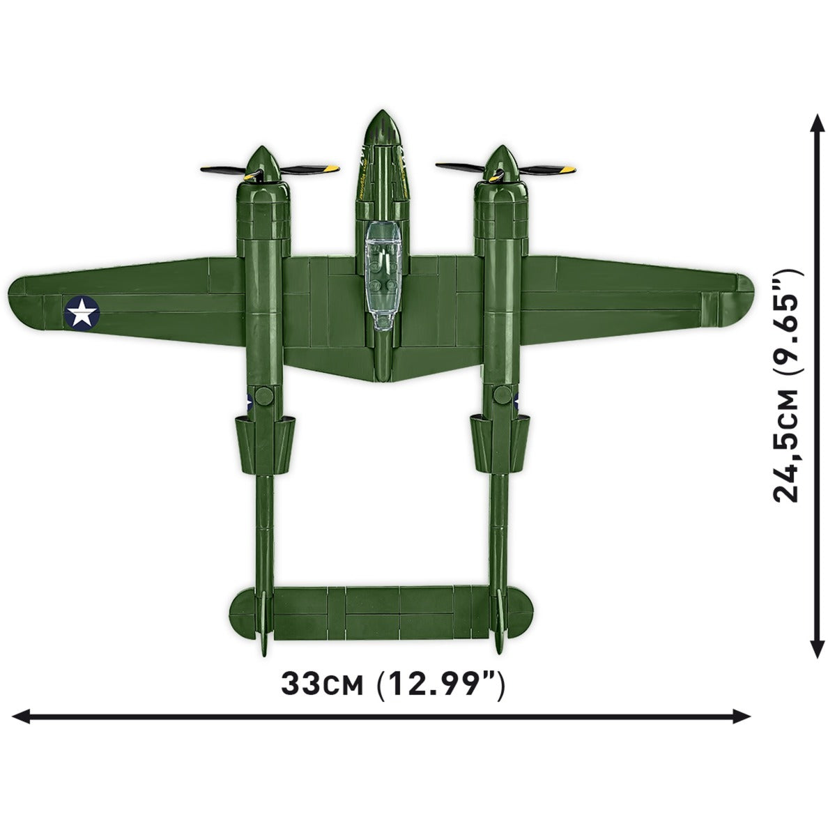 Cobi historical collection - lockheed p-38 lightning constructiespeelgoed (schaal 1:48)