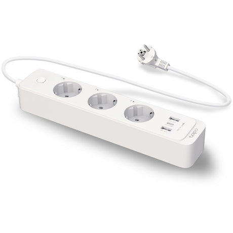 Tp-link tapo p300 smart wifi-stekkerdoos (wit, 2x usb-a, 1x usb-c, wifi, bluetooth 4.2)
