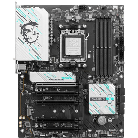 Msi b840 gaming plus wifi socket am5 moederbord (zwart zilver, raid, 2.5 gb-lan, sound, wi-fi 7, bt, atx)