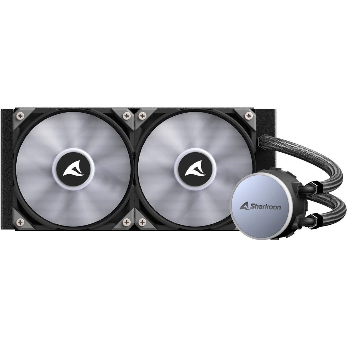 Sharkoon s70 rgb waterkoeling (zwart, 4-pins pwm fan-connector)