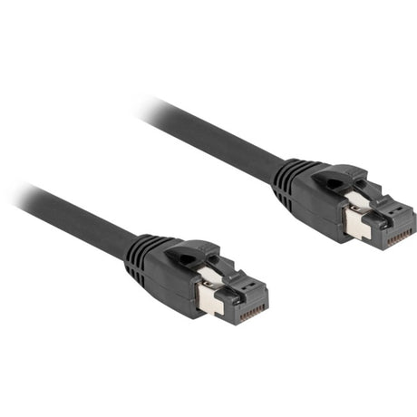 Delock netwerkkabel s ftp, rj-45 met cat.8.1 (zwart, 0,25 meter)
