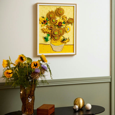 Lego art vincent van gogh – zonnebloemen bouwpakket voor volwassenen en wanddecoratie 31215