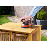 Black+decker 18v schroefklopboormachine + 18v excentrische schuurmachine bundel (zwart oranje)