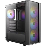 Antec ax65 argb midi tower behuizing (zwart | 3x usb-a | tempered glass)