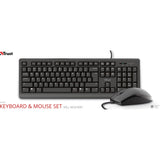 Trust primo keyboard mouse set, desktopset (zwart, us lay-out, membraan)
