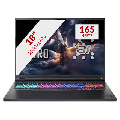 Acer nitro 18 ai amd an18-61-r8e5 18 gaming laptop (zwart | ryzen ai 7 350 | rtx 5070 115 watt | 16 gb | 512 gb ssd)