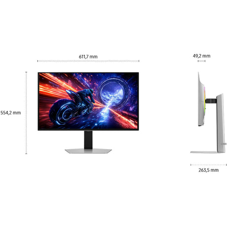 Samsung odyssey oled g6 g60sf 27 gaming monitor (zilver, 1x displayport, 2x hdmi, 2x usb-a, 500 hz)