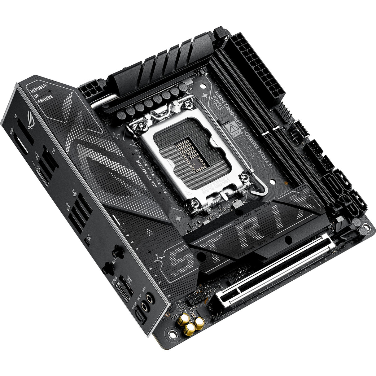 Asus rog strix b860-i gaming wifi socket 1851 moederbord (raid, 2.5 gb-lan, wi-fi 7, bt, sound, mini-itx)