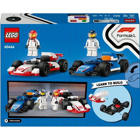 Lego city 60464 f1 williams racing en haas f1 racewagens