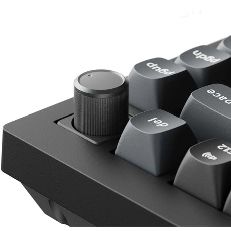 Keychron v1 ultra 8k wireless custom mechanical keyboard (zwart, us lay-out (qwerty), silk pom brown, 75%, rgb, hot swap, 2.4 ghz | bluetooth 5.3 | usb-c)