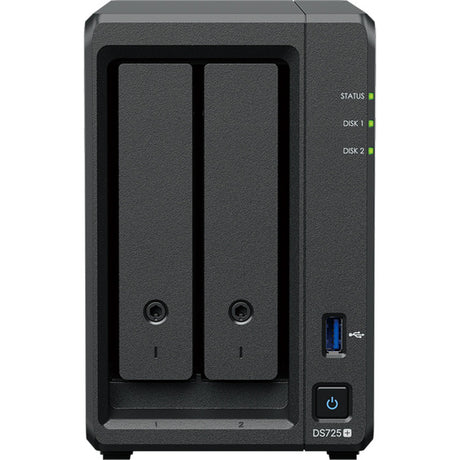 Synology diskstation ds725+ nas (zwart, 2x lan, usb-a 3.2 (5 gbit s))