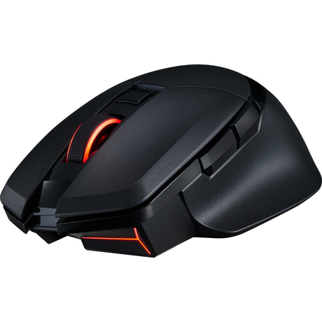 Powercolor alphyn am10 wireless gaming mouse (zwart rood, 100 - 26000 dpi, 8k, rgb, usb 2.4g bluetooth 5.2)