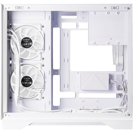 Chieftec visio midi tower behuizing (wit | 2x usb-a | 1x usb-c | rgb | tempered glass)