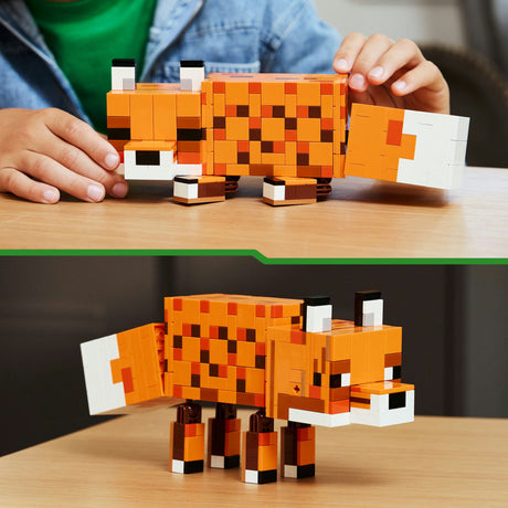 Lego minecraft de vos kinderkamer decoratie en dieren speelgoed voor kinderen - 21588