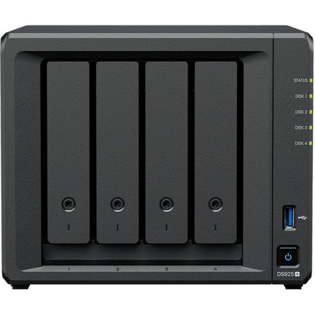 Synology diskstation ds925+ nas (zwart, 2x 2.5gbe lan, 2x usb 3.2 gen 1)