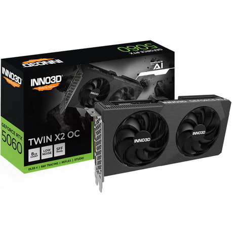 Inno3d geforce rtx 5060 8gb twin x2 oc v2 grafische kaart (dlss 5, 3x displayport, 1x hdmi 2.1)