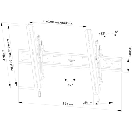 Neomounts select wl35s-850bl18 tv wandsteun bevestiging (zwart)
